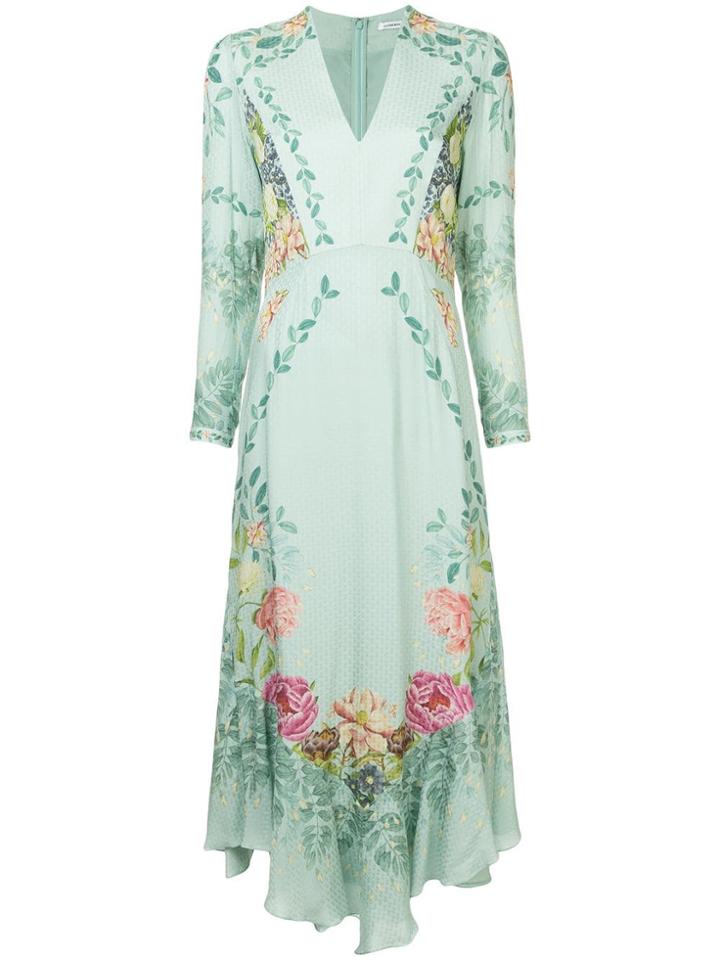 Vilshenko Botanical Print Dress - Green