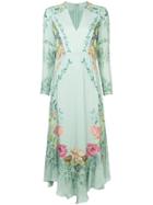 Vilshenko Botanical Print Dress - Green