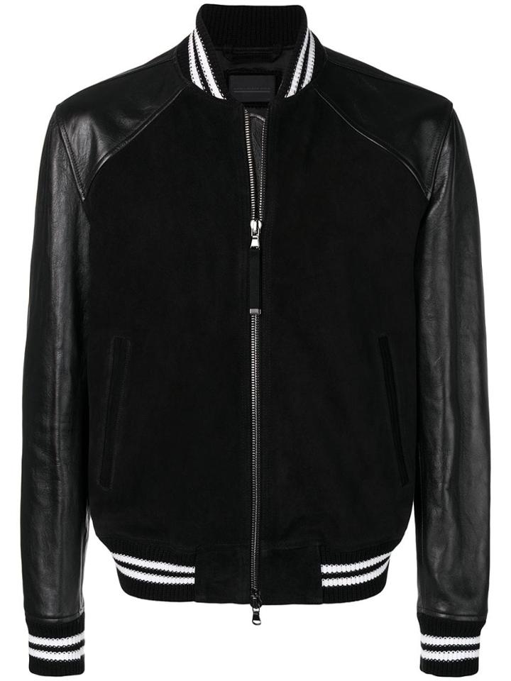 Diesel Black Gold Panelled Varsity Jacket