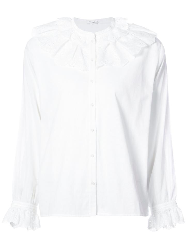 Vilshenko Crochet Frill Collar Blouse - White