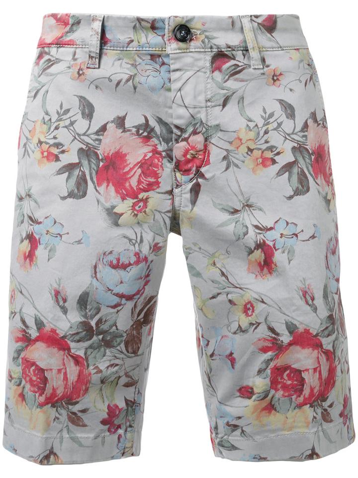 Re-hash - Floral Shorts - Men - Cotton/spandex/elastane - 36, Grey, Cotton/spandex/elastane