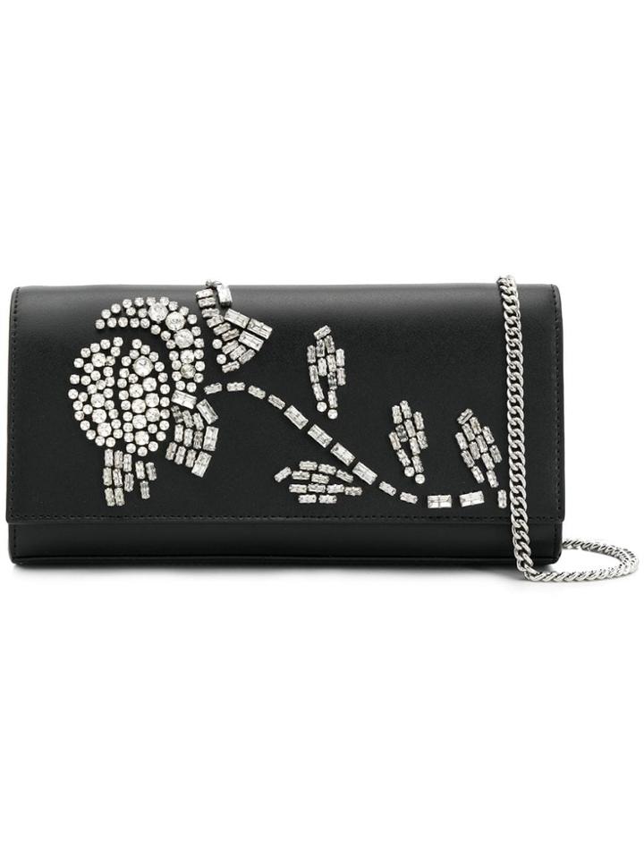Michael Michael Kors Crystal Flower Clutch - Black