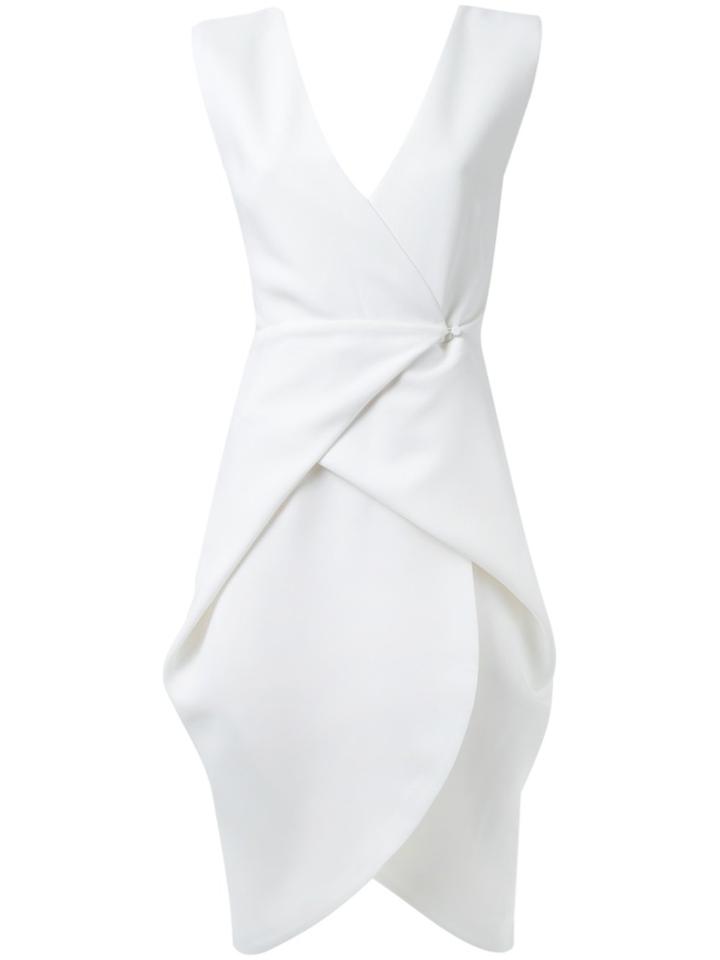 Bianca Spender Sleeveless Cocoon Dress - White