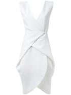 Bianca Spender Sleeveless Cocoon Dress - White