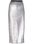 Cinq A Sept Sequin Paula Skirt - Silver