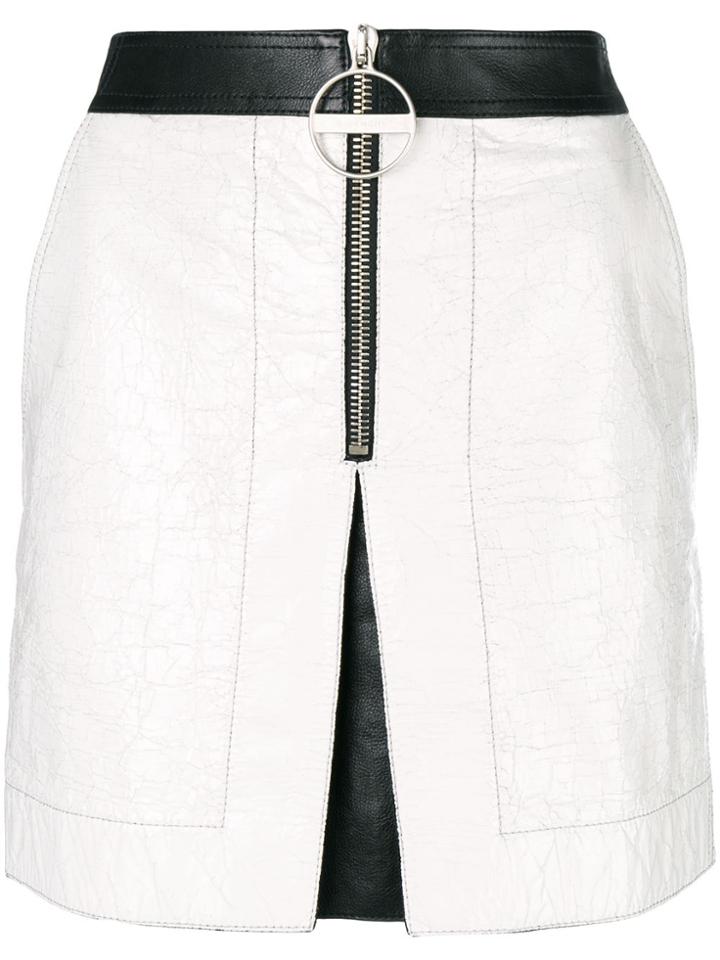 Givenchy Front-zip Biker Mini Skirt - White