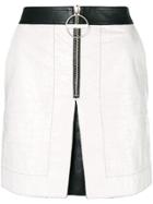 Givenchy Front-zip Biker Mini Skirt - White