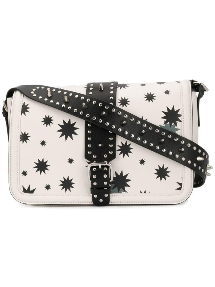 Red Valentino Red(v) Star Print Studded Bag - White