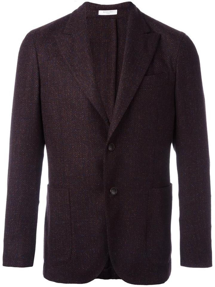 Boglioli Classic Blazer, Men's, Size: 48, Red, Wool/polyamide/acetate/cupro