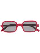 Saint Laurent Eyewear Sl 332 Square-frame Sunglasses - Red