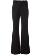 Joseph Welt Pockets Flared Trousers, Women's, Size: 38, Blue, Virgin Wool/spandex/elastane/polyester/acetate