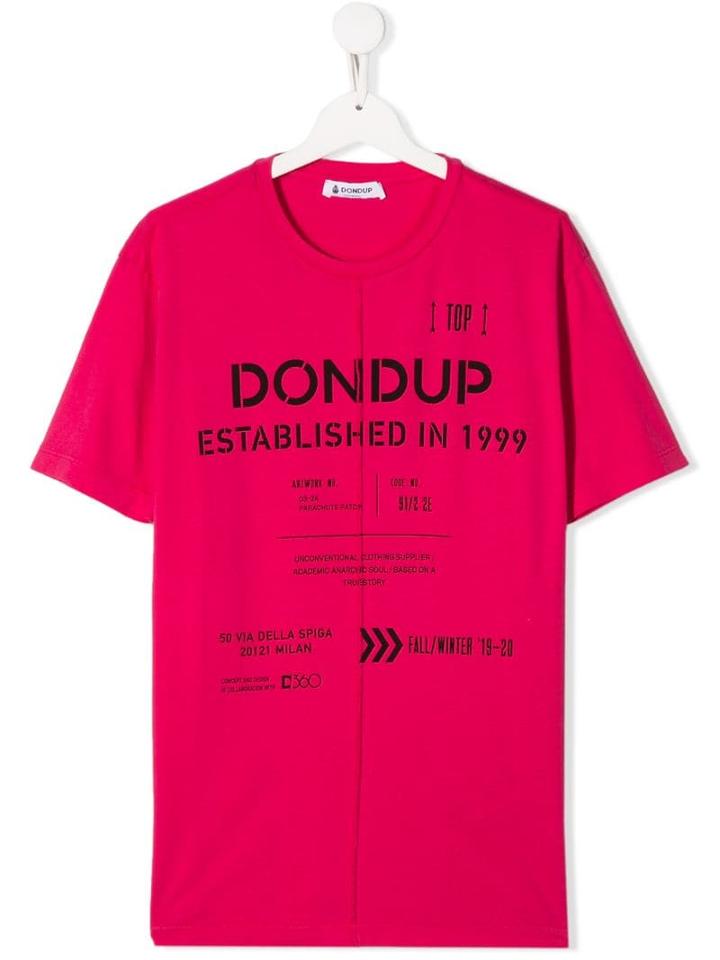 Dondup Kids Established In 1999 T-shirt - Pink