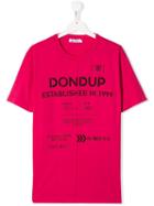 Dondup Kids Established In 1999 T-shirt - Pink