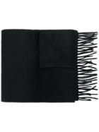 Raf Simons Long Fringed Scarf - Black