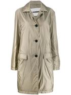 Jil Sander Classic Fitted Trench Coat - Grey