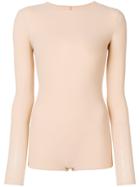 Maison Margiela Crew Neck Bodysuit - Nude & Neutrals