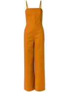Andrea Marques Spaghetti Straps Jumpsuit - Yellow & Orange