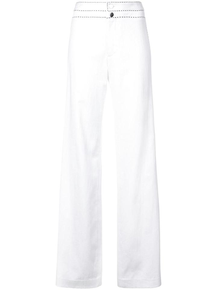 Natori High-waist Flared Jeans - White