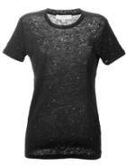 Iro Distressed T-shirt, Women's, Size: Medium, Black, Linen/flax
