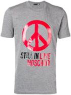 Love Moschino Peace Symbol T-shirt - Grey
