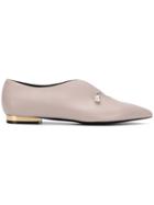 Coliac Pearl Pin Loafers - Pink