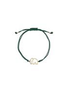 Yvonne Léon 18kt Gold And Diamond Elephant Bracelet - Green