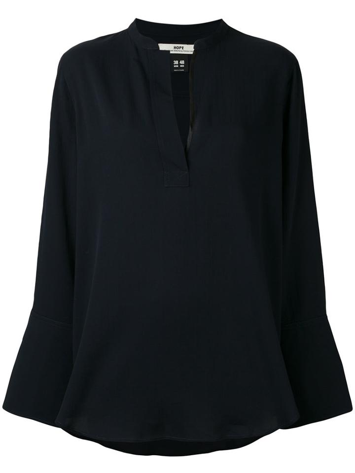 Hope - Free Neck Shirt - Women - Cotton/acetate/modal - 42, Blue, Cotton/acetate/modal