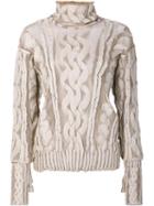 Pleats Please By Issey Miyake High Neck Sweatshirt, Women's, Size: 3, Nude/neutrals, Nylon/polyester/polyurethane