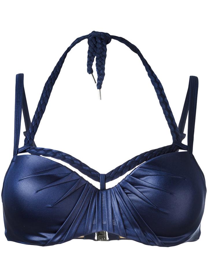 Marlies Dekkers - Holi Glamour Bikini Top - Women - Nylon/spandex/elastane - 85b, Women's, Blue, Nylon/spandex/elastane