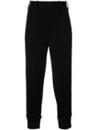 Neil Barrett Cropped Trousers, Women's, Size: 40, Black, Polyester/triacetate