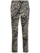 Cambio Jamaica Zebra Stripe Trousers - Neutrals