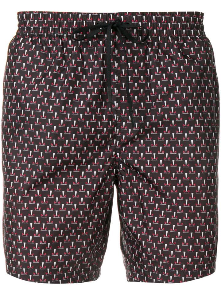 Fendi Bag Bugs Swim Shorts - Brown