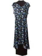 Vetements Flower Print Tail Midi Dress