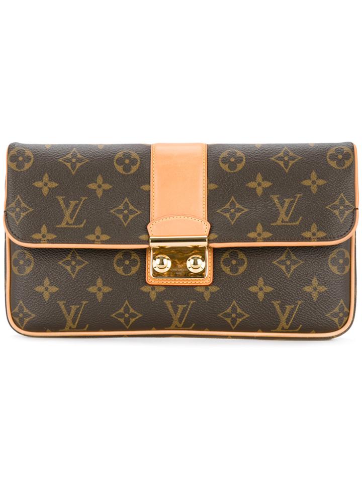 Louis Vuitton Vintage Slim Clutch - Brown
