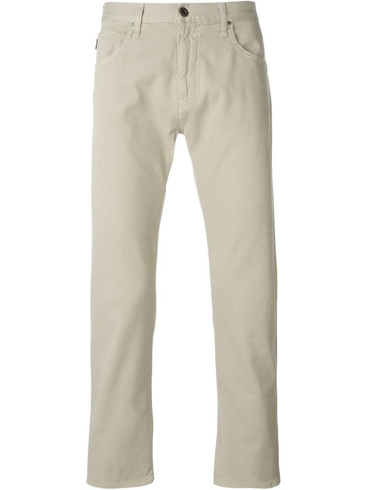 Armani Jeans High Rise Straight Leg Chinos