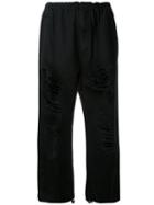 Ikumi - Distressed Trousers - Women - Cotton - L, Women's, Black, Cotton