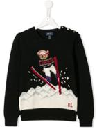 Ralph Lauren Kids Teen Bear Print Jumper - Black
