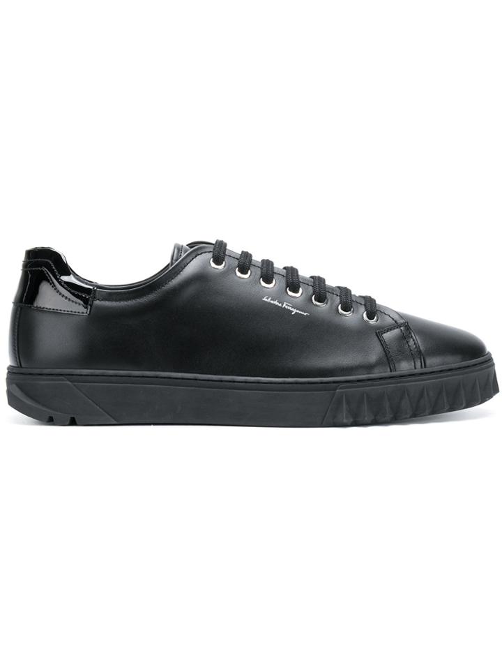 Salvatore Ferragamo Low Top Sneakers - Black