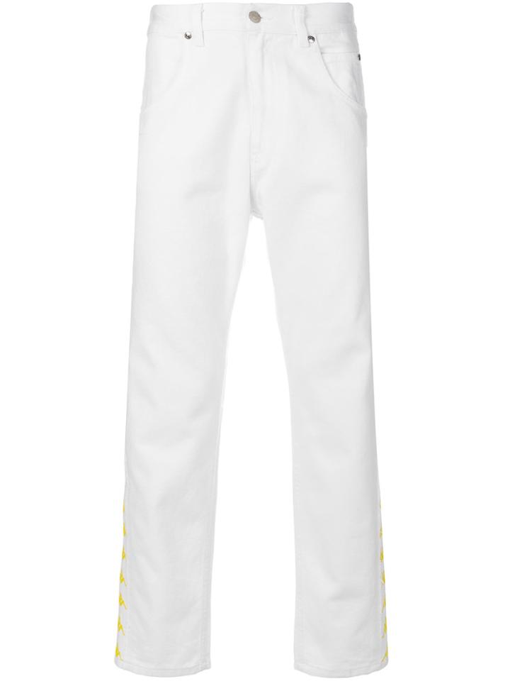Kappa Logo Print Jeans - White