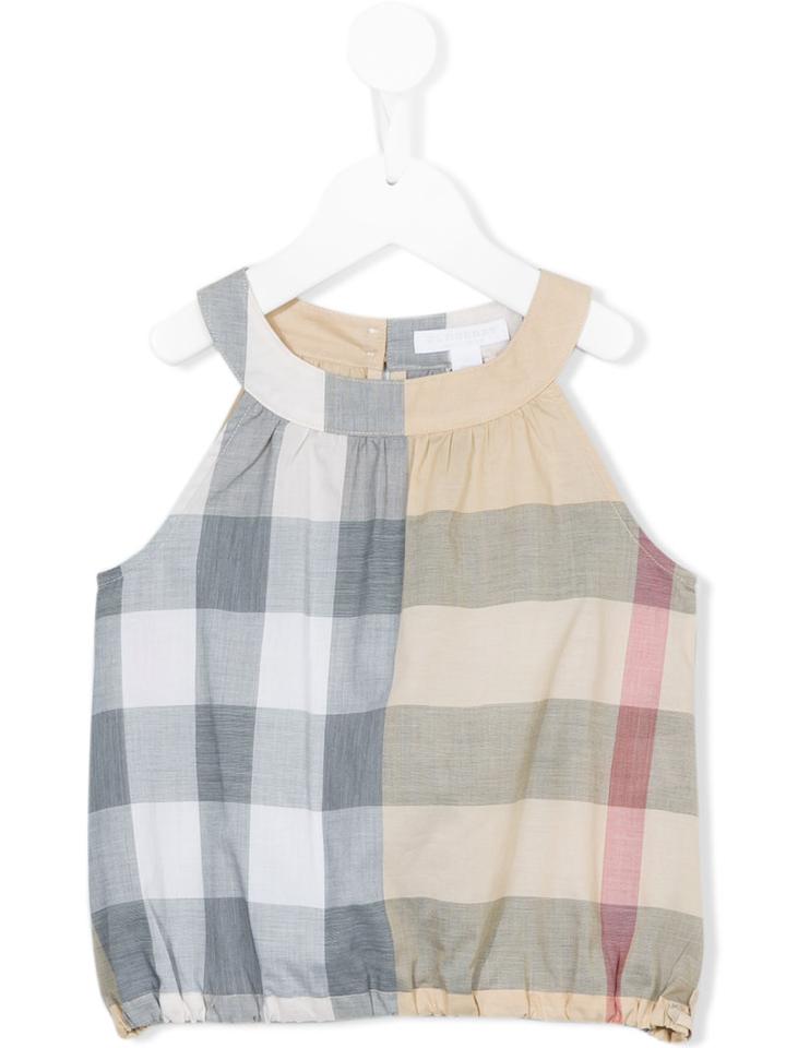 Burberry Kids Sleeveless Top, Girl's, Size: 7 Yrs, Nude/neutrals