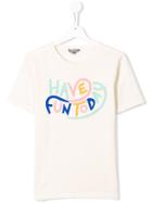 Bonpoint Teen Slogan Print T-shirt - Neutrals