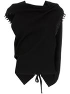 Roland Mouret Eugene Tassel Detail Wool Top - Black