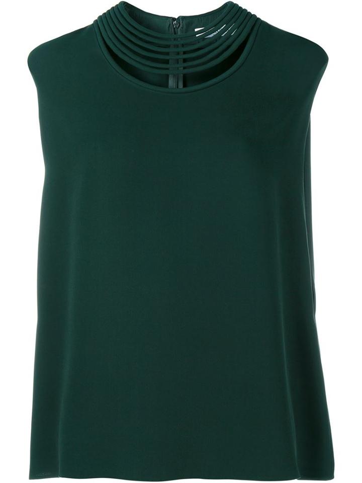 Valentino Multi-strap Neck Silk Top