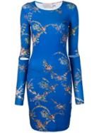 Preen By Thornton Bregazzi Floral Print Mini Dress - Blue