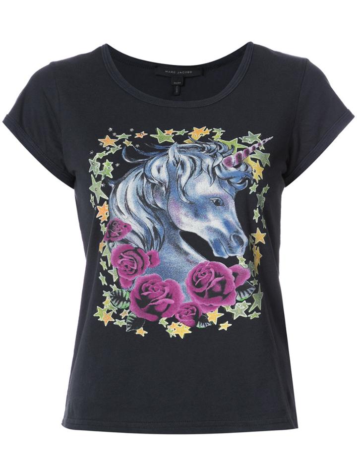 Marc Jacobs Unicorn Print T-shirt - Blue