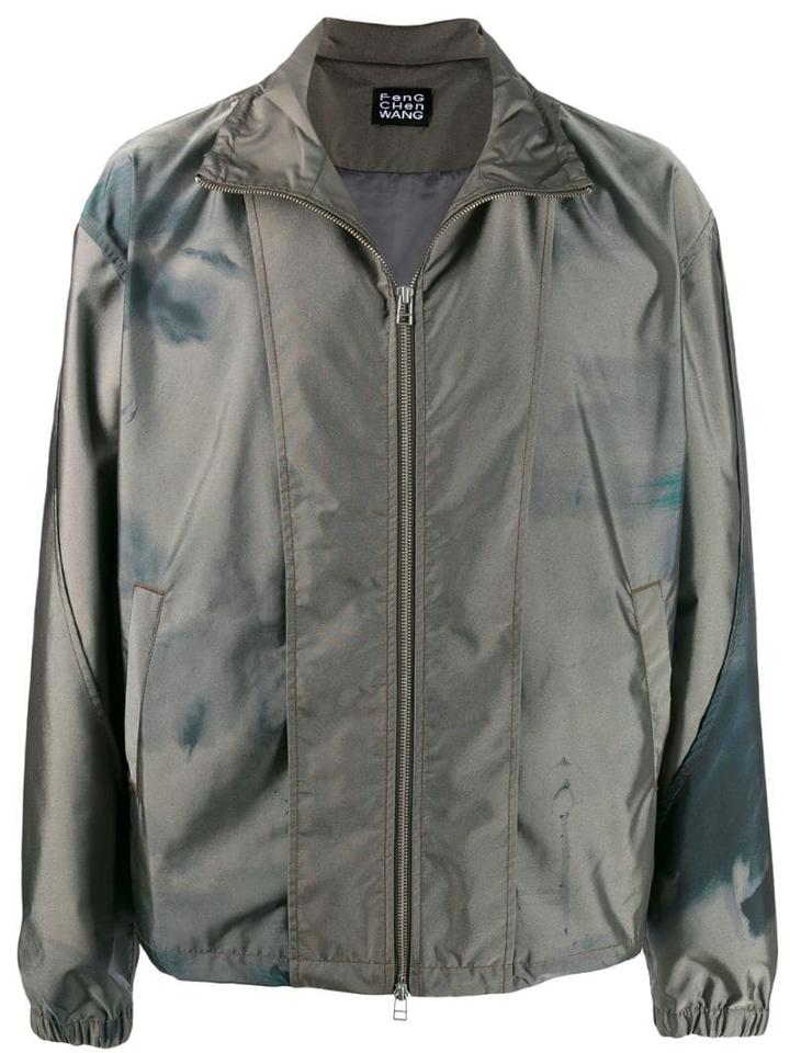 Fengchen Wang Watercolour Print Jacket - Neutrals