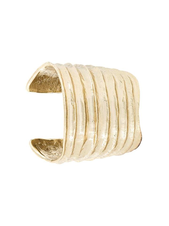 Oscar De La Renta Ribbed Cuff, Women's, Metallic