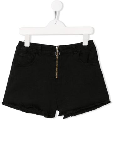 Andorine Zipped Shorts - Black