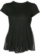Sacai Striped Back T-shirt - Black