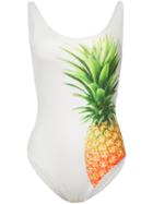 Onia Kelly Pineapple One Piece, Size: Small, White, Nylon/spandex/elastane